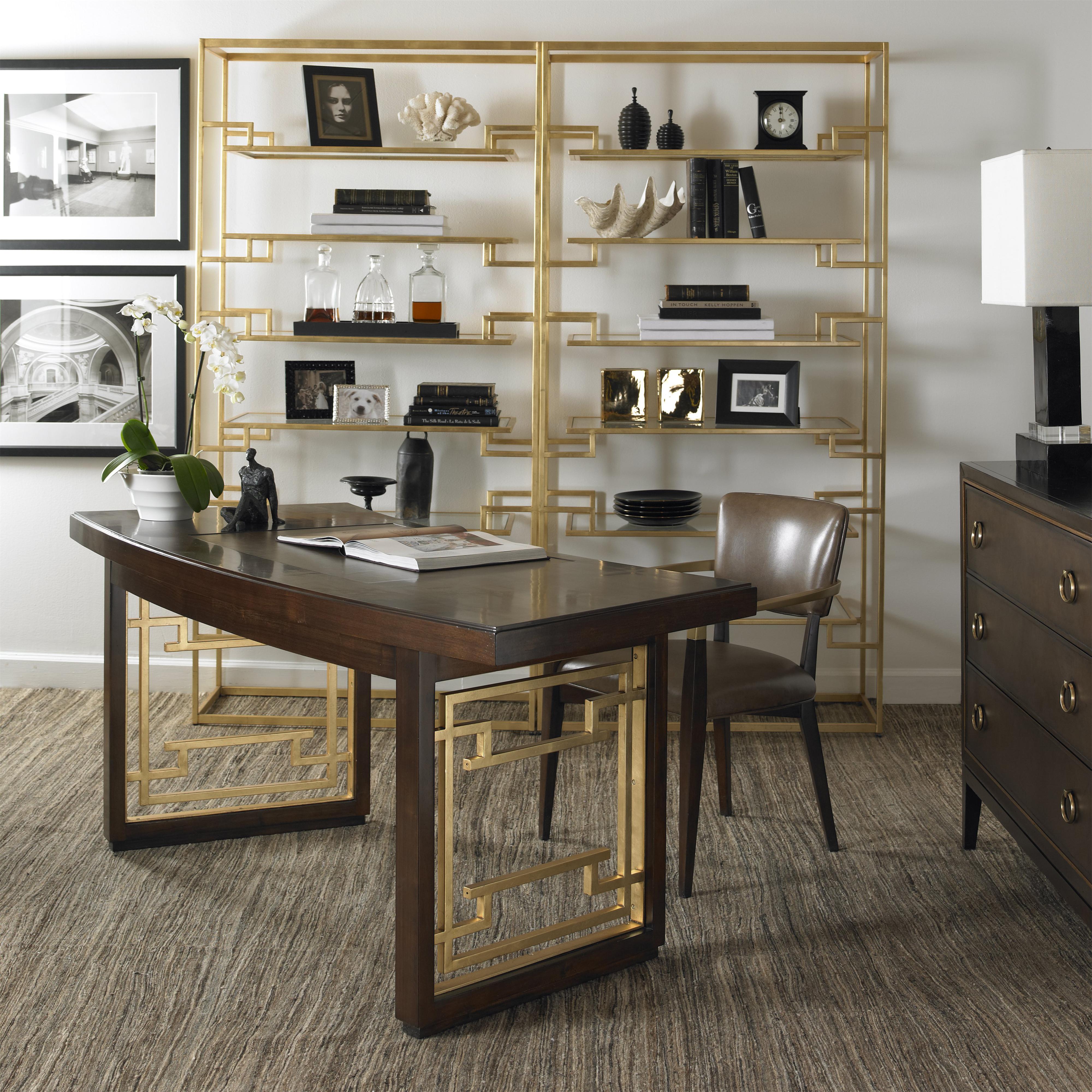 Century Monarch Fine Furniture Elton Desk Chair with Antique Brass